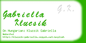 gabriella klucsik business card